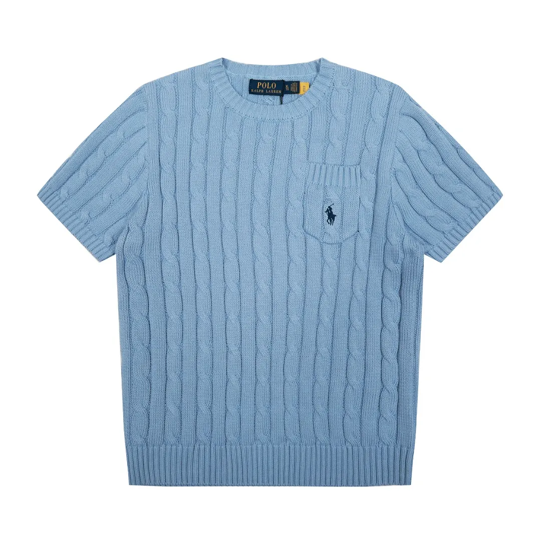 P154 💰 "Top quality" Style number: DS222# (not off the shelves all year round) [Ralph Lauren round neck pocket style solid color pony embroidered logo knitted short sleeves] ✅Ralph Lauren Ralph Lauren classic basic pocket all-match style goddess knitted short sleeves for all seasons ✅Main supplier platform live broadcast Wholesale entity Replenish when out of stock Not off the shelf ✅ZP quality 1:1 version Scan the code to enter the GF website Counter quality ✅Details and quality are the only one in Guangzhou. Imported quality cotton yarn, focusing on high-end, cost-effective, good quality needless to say. ✅The version is restored to the original order. The maximum size can be worn up to 160 pounds. Loose, comfortable and stress-free. ✅The upper body is simple and easy to match. A must-have for goddess ootd. Good-looking clothes are never picky. A must-have in the goddess’ wardrobe. Size: S-XL. Color: White, almond, purple, orange, gray, yellow, black, khaki, pink, navy, rose, green. Chinese red olive green light blue white label light blue blue label